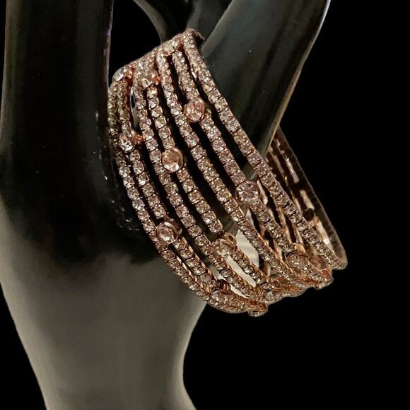 Bundle of 8 Rose Gold Bracelets - Picture 2 of 13